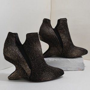 Stuart Weitzman pony hair cut out heels